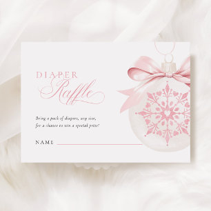 Carte D'accompagnement Un Petit Snowflake Fille Baby shower Déchets Raffl