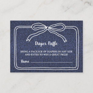 Carte D'accompagnement Une Baby-Shower pour un Petit Garçon en Jean Bleu
