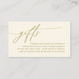 Carte D'accompagnement Une Note Sur Les Cadeaux, Mariage Romantique Moder