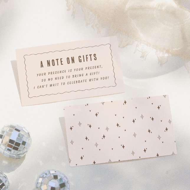 Carte D'accompagnement Une note sur les cadeaux | Un Tini Un Peu Plus Ann (Créateur téléchargé)