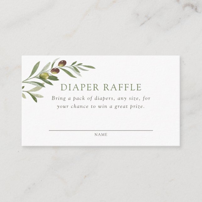 Carte D'accompagnement Une petite Baby Shower pour un bébé Olive - Tirage (Devant)