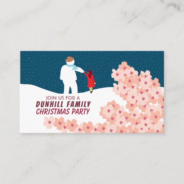 Carte D'accompagnement Une promenade avec Snowman, Billet de fête de Noël (Devant)