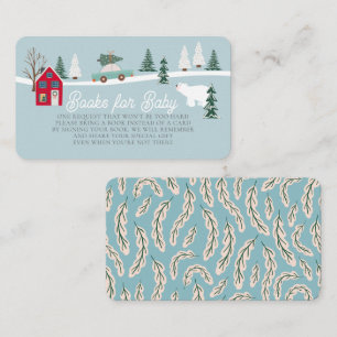 Carte D'accompagnement Vacances Ville/Village Baby shower bleu Demande de