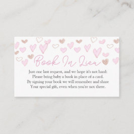 Carte D'accompagnement Valentine Baby shower Livre En lieu et place insér