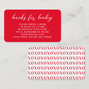 Carte D'accompagnement Valentine Baby shower Livres Pour Bébé
