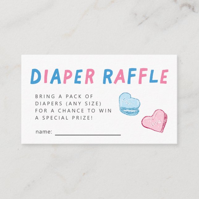 Carte D'accompagnement Valentine Heart Genre Révéler Déchets Raffle Ticke (Devant)
