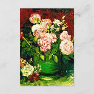 Carte D'accompagnement Van Gogh Pivoines et Roses