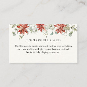 Carte D'accompagnement Végétation d'hiver et Poinsettia Custom