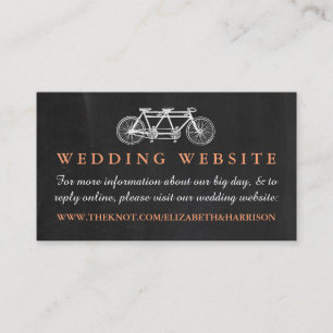 Carte D'accompagnement Vélo Tandem Sur Le Site Du Mariage Chalkboard