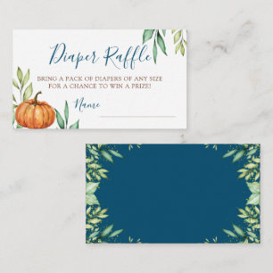 Carte D'accompagnement Verdure Automne Citrouille Baby shower Déchets Raf