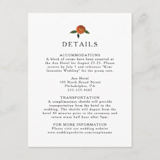 Carte D'accompagnement Verdure botanique, citrons et marigolds