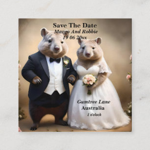 Carte D'accompagnement "Véritable Amour En Bas : Wombats Tying The Knot