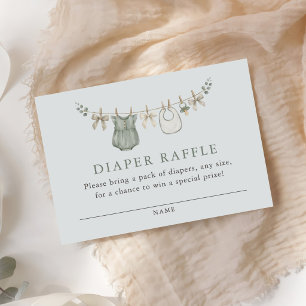 Carte D'accompagnement Vêtements de bébé fille Baby Shower Tirage de couc