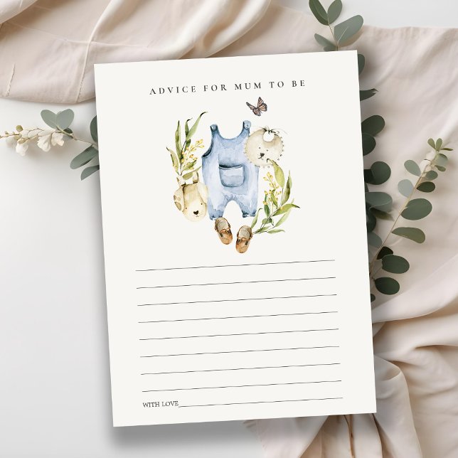 Carte D'accompagnement Vêtements feuillus en feuillage Conseils pour Baby (Créateur téléchargé)