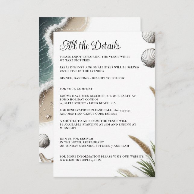 Carte D'accompagnement Vibe de plage (Devant / Derrière)