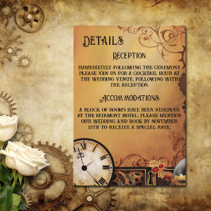 Carte D'accompagnement Victorian Steampunk Elegance Mariage
