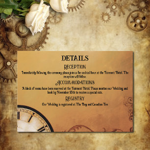 Carte D'accompagnement Victorian Steampunk Elegance Mariage