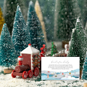 Carte D'accompagnement Village de neige hivernal moderne Livres pour Baby