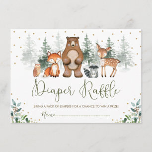 Carte D'accompagnement Vin Forêt de bois Végétation Déchets Raffle