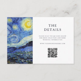 Carte D'accompagnement Vincent Van Gogh Mariage de nuit Starry