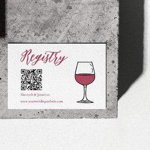 Carte D'accompagnement Vino Avant La Fête des mariées Vows