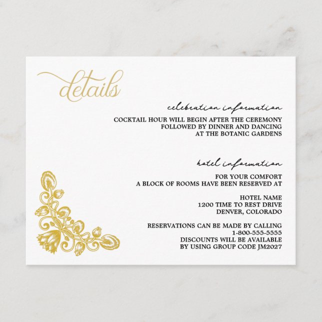 Carte D'accompagnement Vintage (Devant)