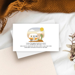 Carte D'accompagnement Vintage Camper Desert Baby shower Diaper Raffle