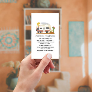 Carte D'accompagnement Vintage Motorhome Desert Baby shower Demande de ré