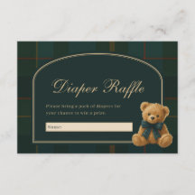 Vintage Polo Plaid Teddy Bear Diaper Raffle