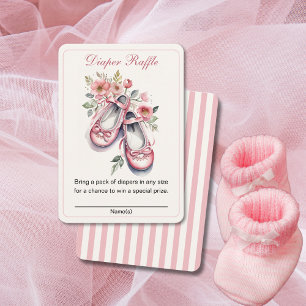Carte D'accompagnement Vintage rose Ballerina Chaussures Fille Déchets Ra