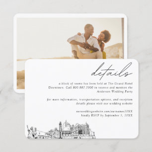 Carte D'accompagnement Virginia Beach Wedding Hotel Détails du bloc de ch