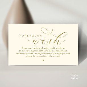 Carte D'accompagnement Vœu de lune de miel de mariage, Moderne Élégant