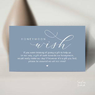 Carte D'accompagnement Vœu de lune de miel de mariage, Moderne et élégant