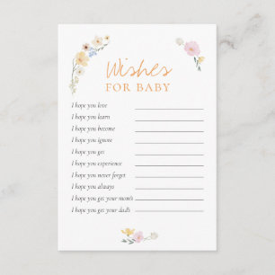 Carte D'accompagnement Vœux Boho Pastel pour Baby Shower