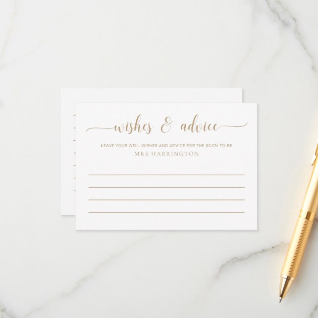 Carte D'accompagnement Vœux et conseils d'or de Leyton (Devant/Arrière en situation)