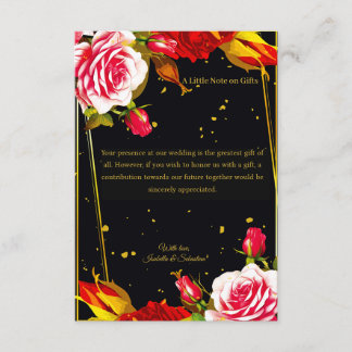 Carte D'accompagnement Voiture de voeux de mariage floraux lunatiques noi