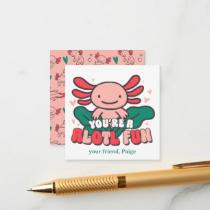 Carte D'accompagnement Votre Alotl Fun Axolotl Saint-Valentin