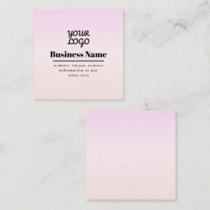 Carte D'accompagnement Votre logo et texte   Ombré rose et pêche