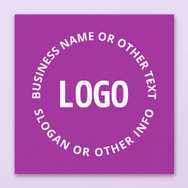Carte D'accompagnement Votre logo et votre texte personnalisable | Violet