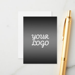 Carte D'accompagnement Votre logo & Moderne Simple Ombre   Gris foncé