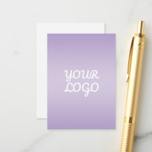 Carte D'accompagnement Votre logo & Moderne Simple Ombre Lavande