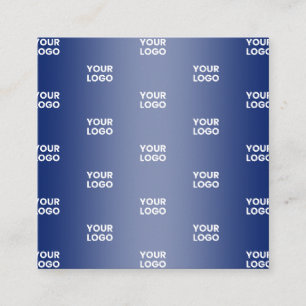 Carte D'accompagnement Votre logo simple en répétition dégradé bleu marin