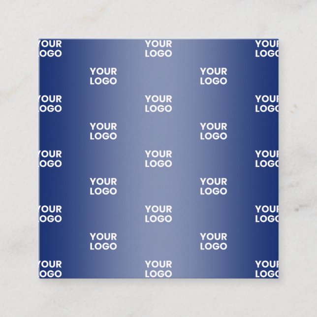 Carte D'accompagnement Votre logo Simple Répétition Logo Marine Blue Grad (Devant)