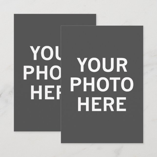 Carte D'accompagnement Votre photo ici (Devant / Derrière)