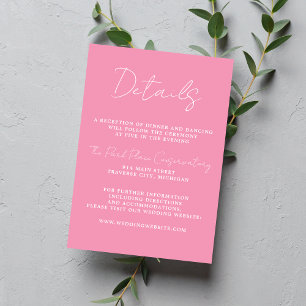 Carte D'accompagnement Vrai mariage minimaliste de ballet de simplicité 3