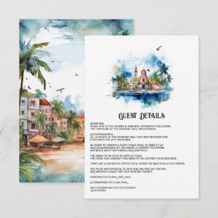 Carte D'accompagnement Watercolor Dominican Republic Détails du client