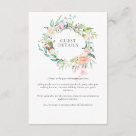 Carte D'accompagnement Watercolor Greenery Informations complémentaires