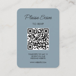 Carte D'accompagnement Wedding RSVP QR Code Modern Minimalist Simple
