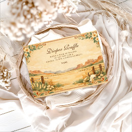 Carte D'accompagnement Western Desert Wildflower Diapper Raffle