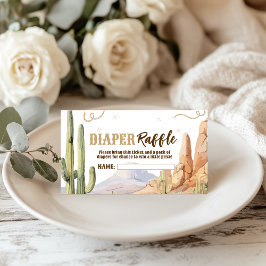 Carte D'accompagnement Western Diaper Raffle Ticket